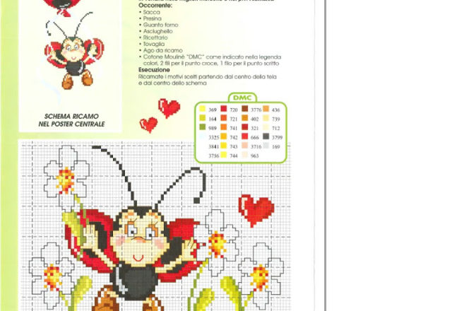 Animals funny bee cross stitch pattern (2)