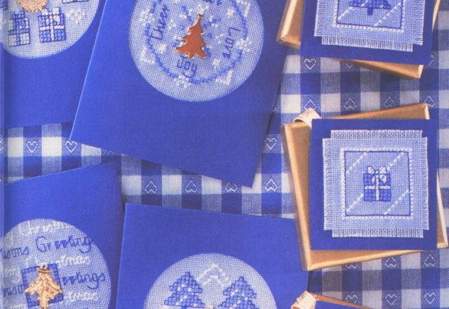 Christmas blue greeting cards (1)