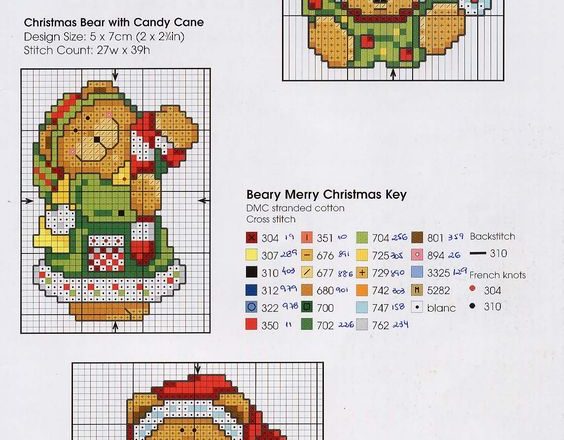 Christmas teddy bears cross stitch pattern (1)