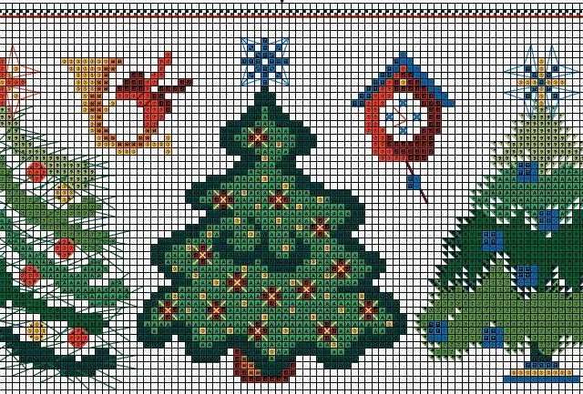 Christmas trees Cross stitch