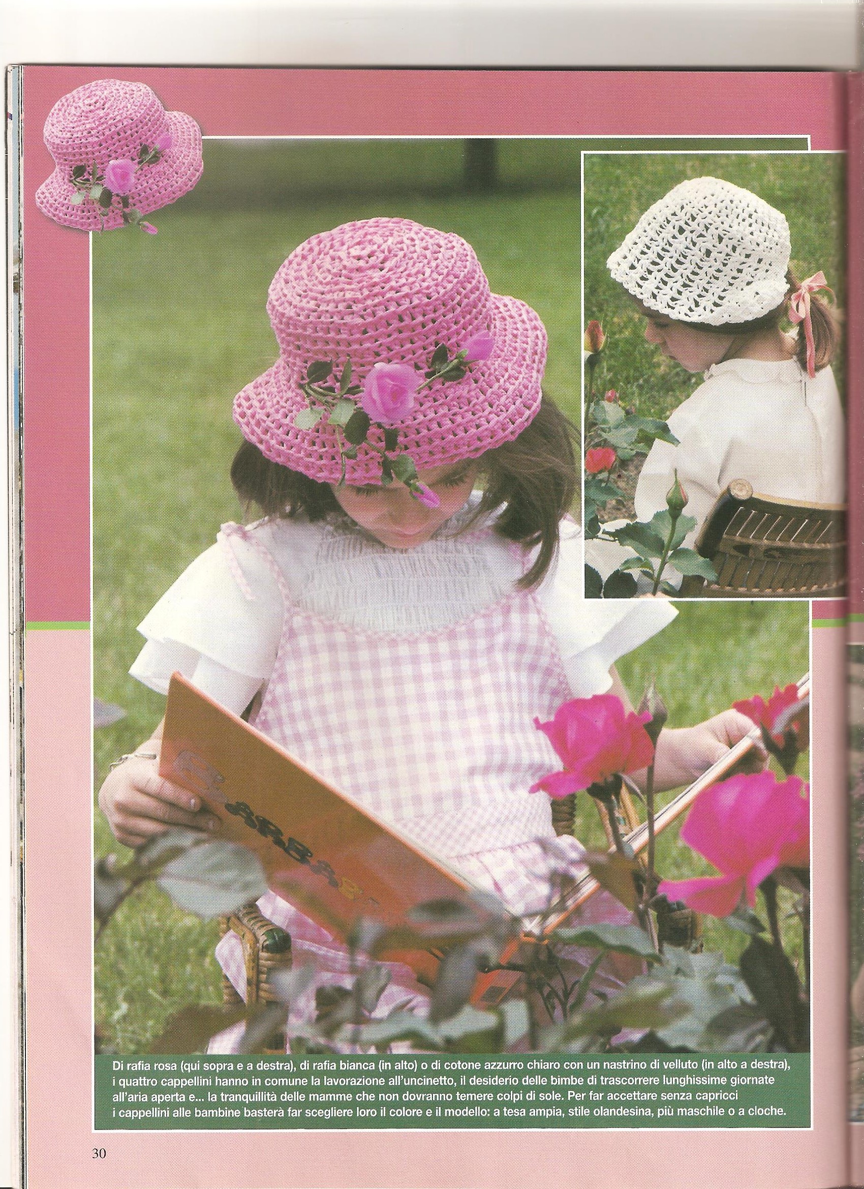 Crochet Child Raffia Hats (1)