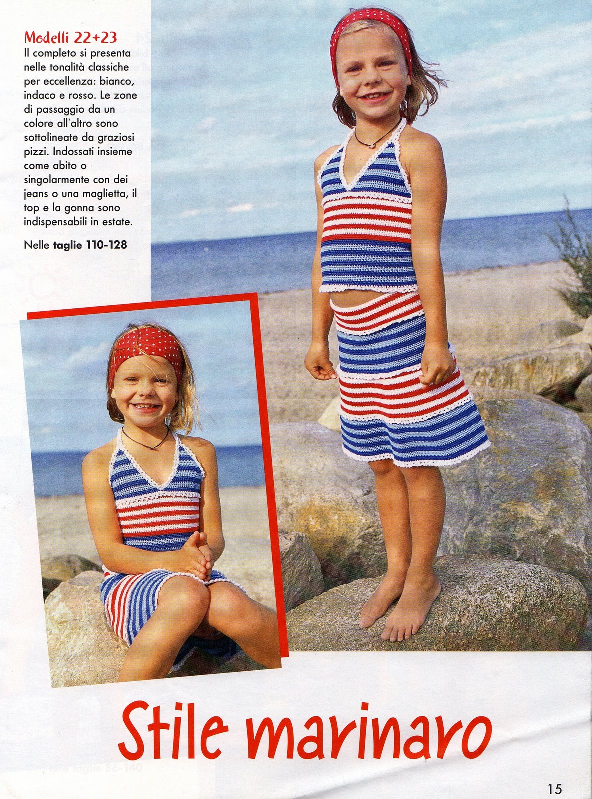 Crochet Child Striped Skirt and camisole (1)