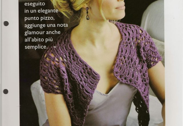 Crochet Woman Evening Bolero (1)