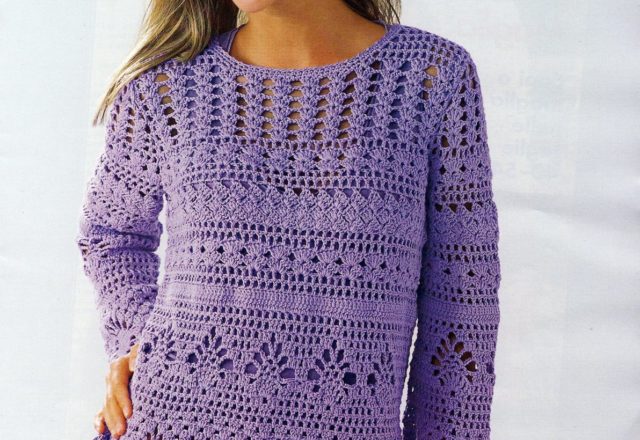 Crochet Woman Lilac pull (2)