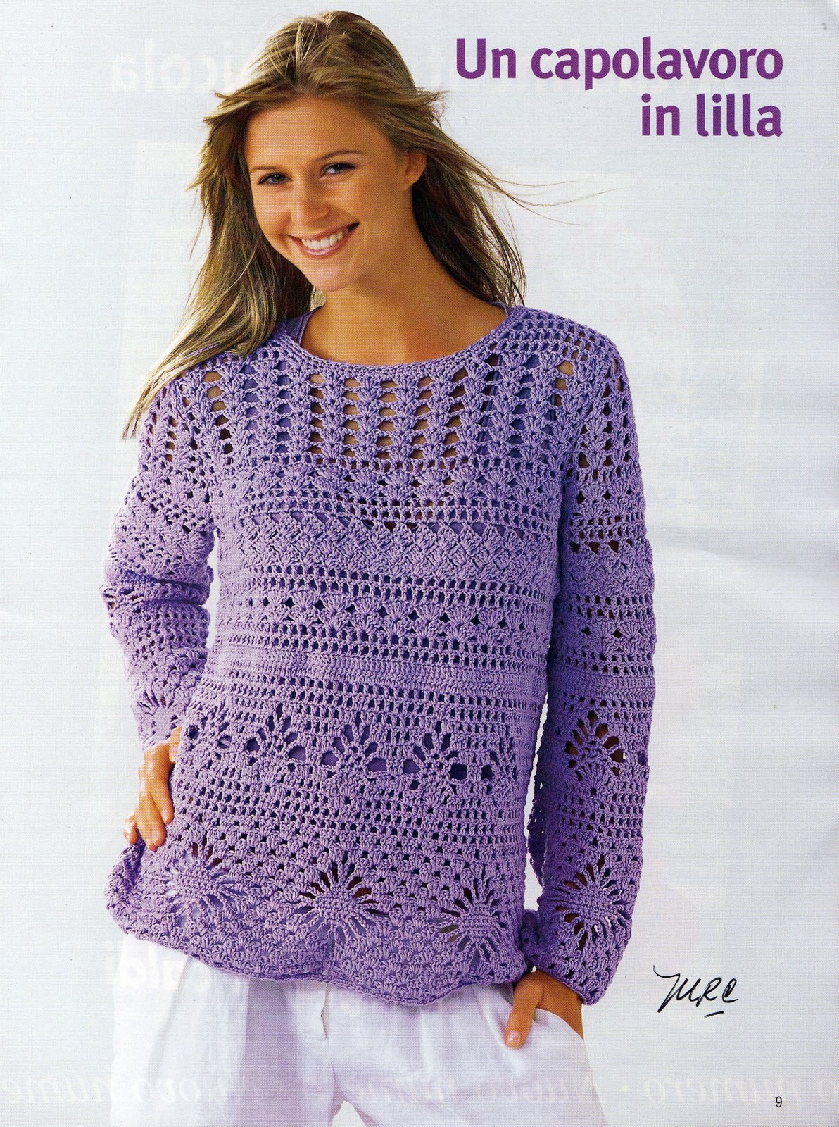 Crochet Woman Lilac pull (2)