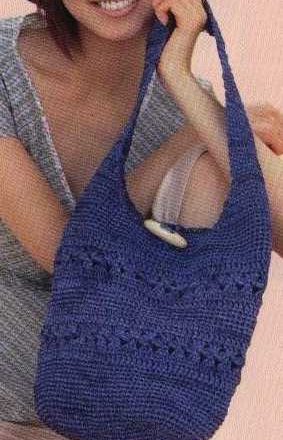 Crochet blue bag (1)