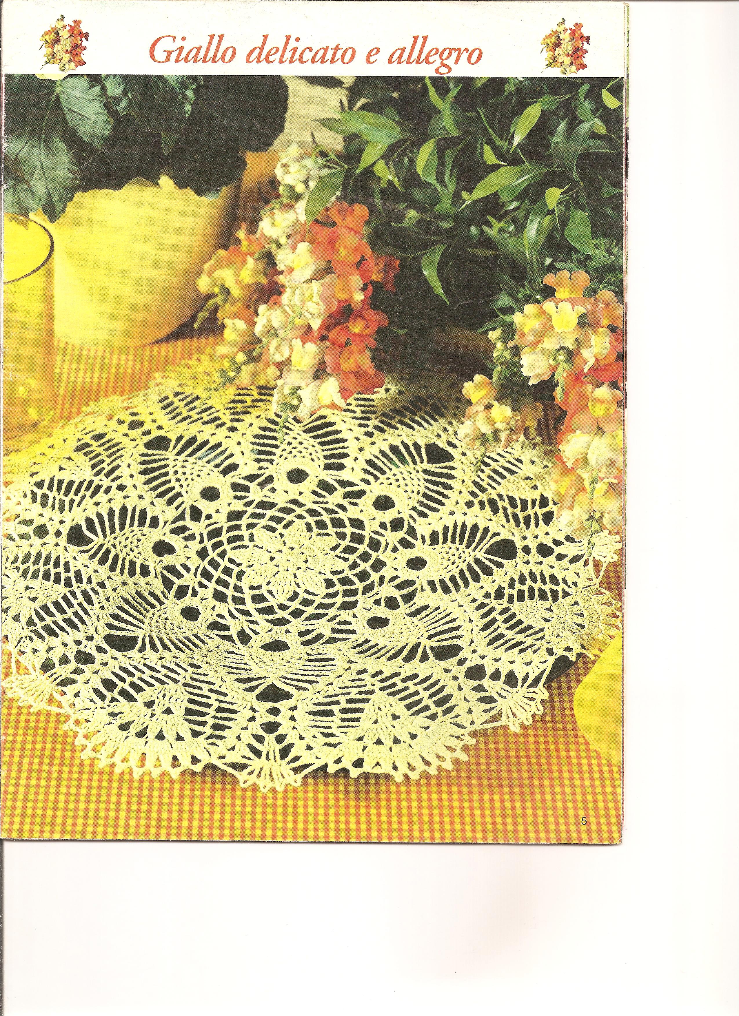Crochet yellow round Doily (1)
