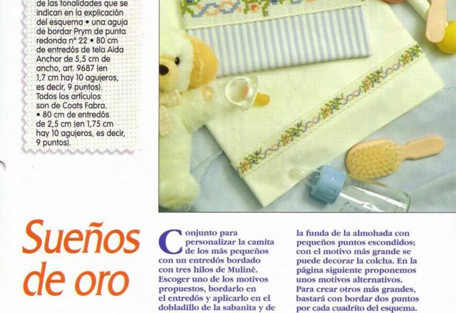 Cross stitch borders for baby set (1)