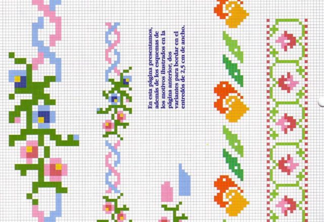 Cross stitch borders for baby set (2)