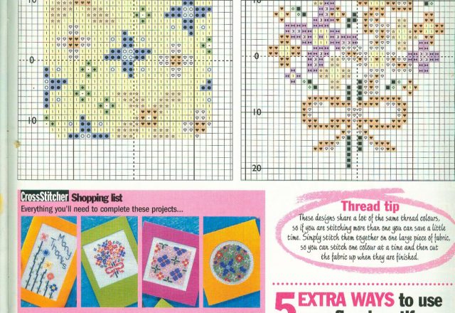 Cross stitch floral cards free patterns (3)