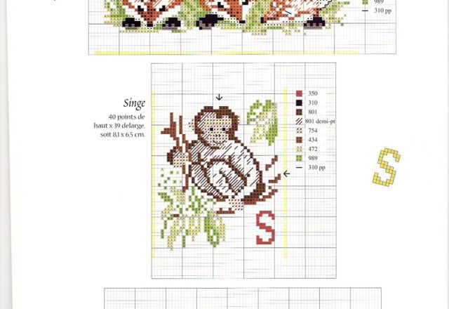 Cross stitch letters with animals (4)