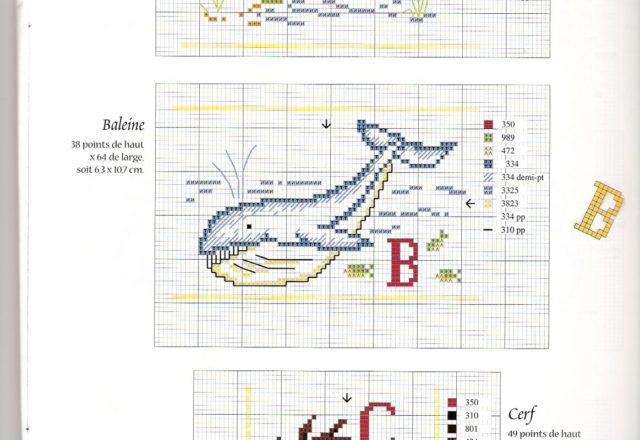 Cross stitch letters with animals (8)