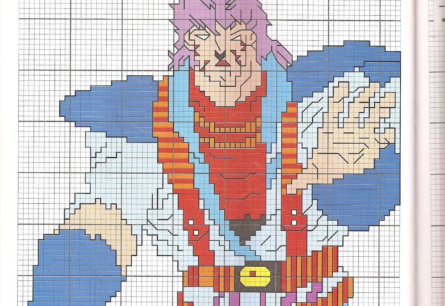 Cross stitch pattern Fist of the North Star - Shu