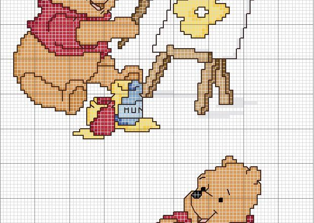 Cross stitch pattern Winnie The Pooh is painting