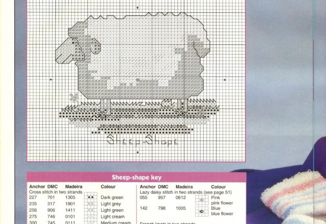 Cross stitch pattern sheep animal (2)