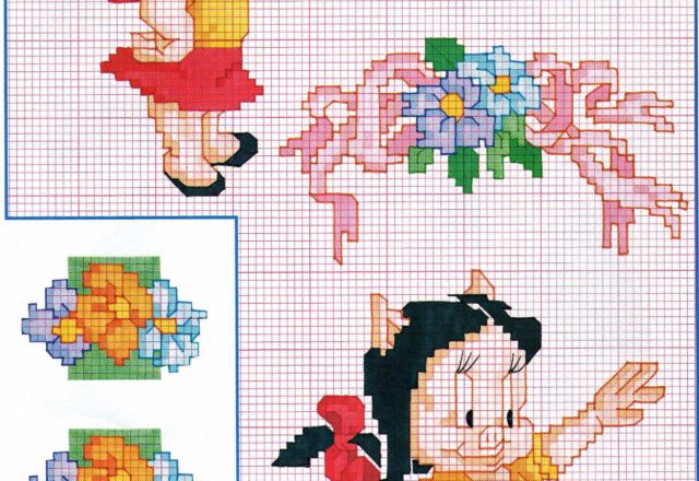 Cross stitch patterns Petunia Pig