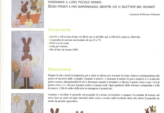 Cross stitch patterns of gardeners rabbits (1)