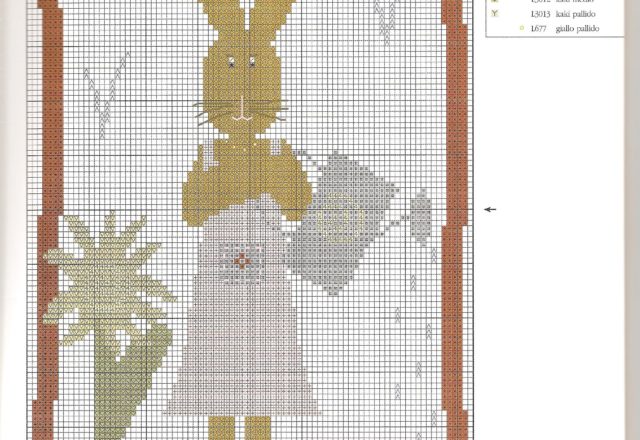 Cross stitch patterns of gardeners rabbits (5)