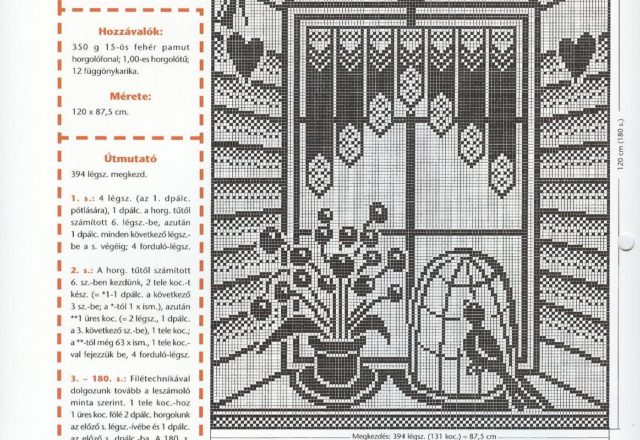 Curtains with window free crochet filet pattern (2)