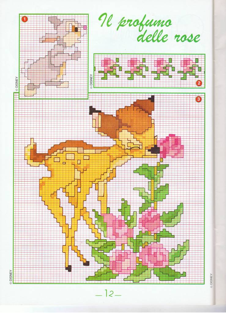 Disney Bambi and some flowers