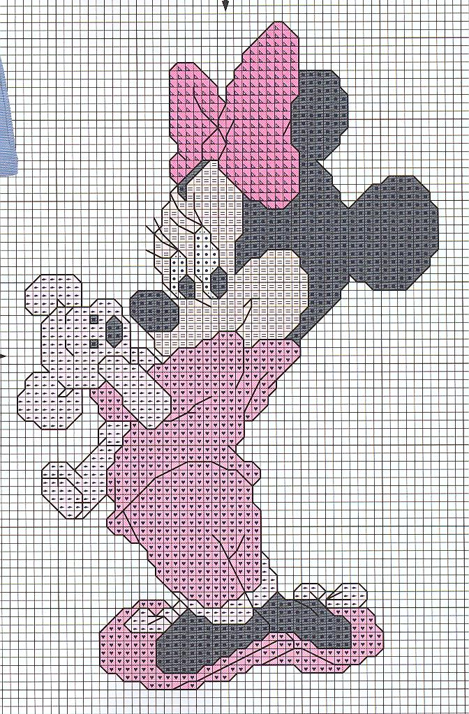 Disney characters in pajamas cross stitch (1)