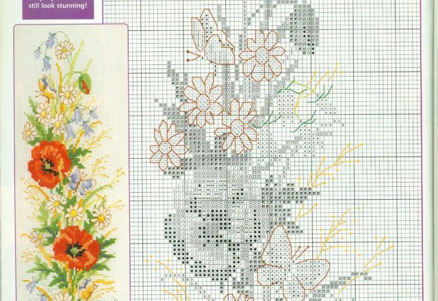 Fantasy poppies cross stitch pattern (2)