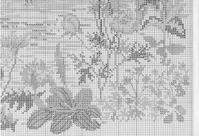 Field floral cross stitch pattern (7)