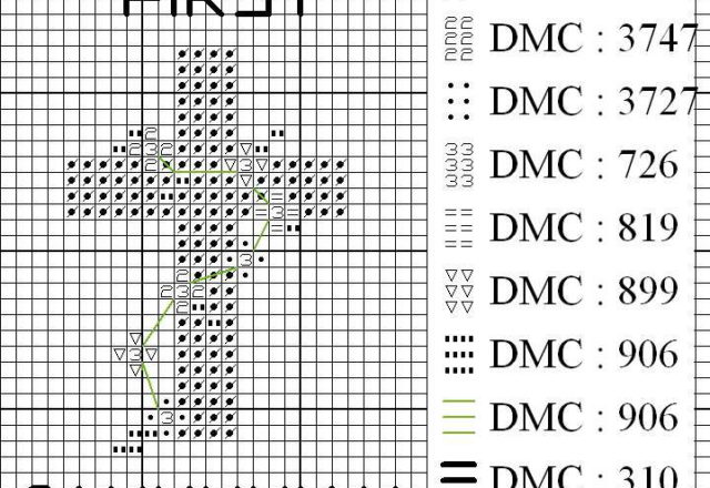 First Communion cross stitch pattern