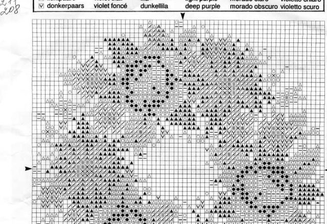 Floral garland cross stitch pattern (2)