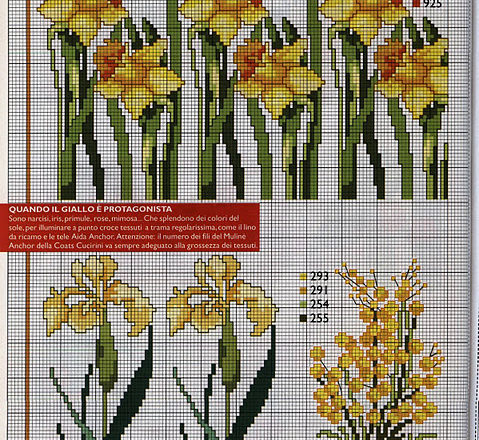 Flower cross stitch pattern