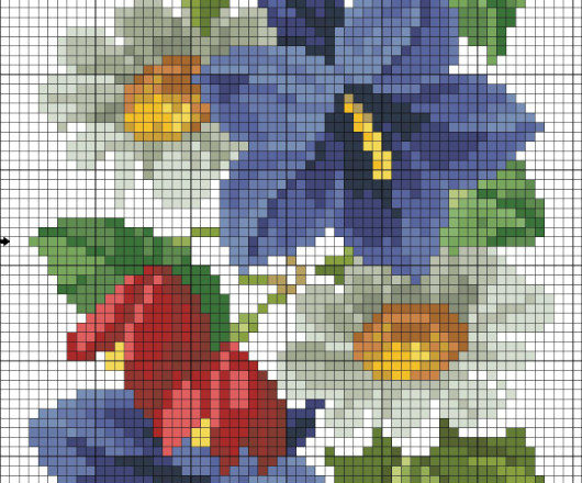 Flowers free cross stitch patterns