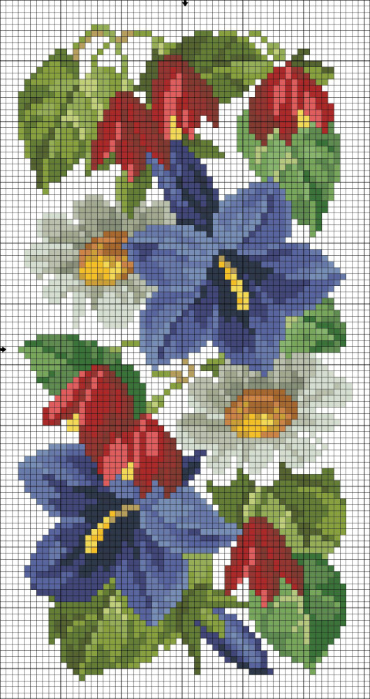 Flowers free cross stitch patterns