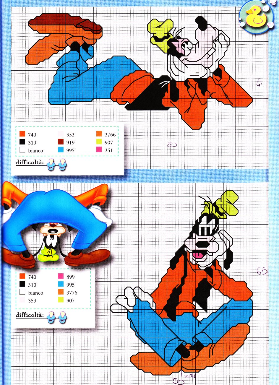 Free cross stitch pattern Goofy Disney (3)