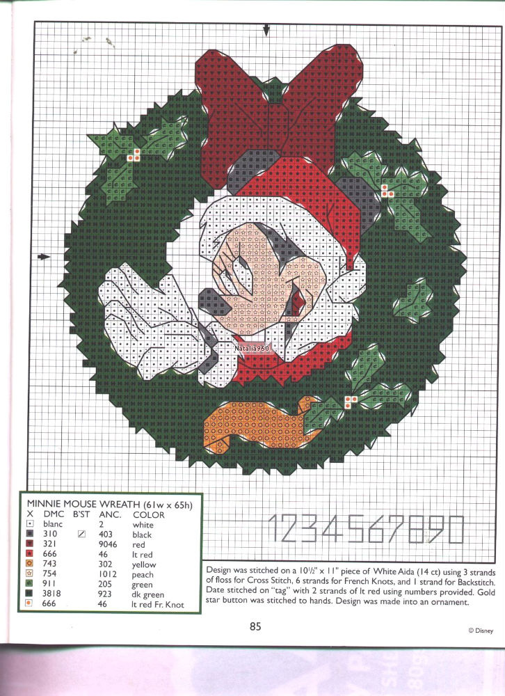 Free cross stitch patterns Disney Christmas (2)