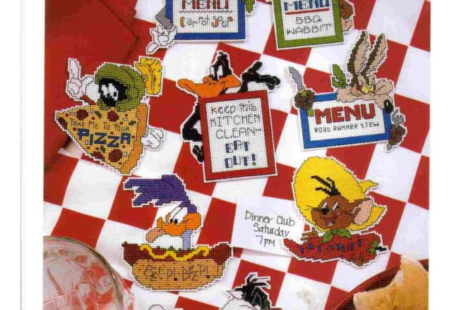 Funny cross stitch magnets with Looney Tunes characters (1)