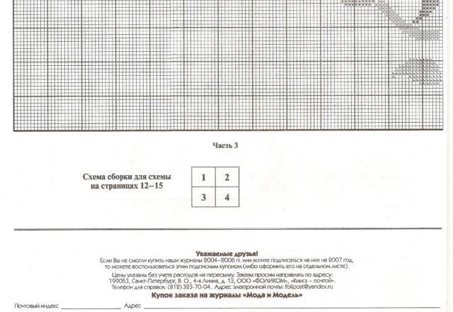 Garland of daffodils cross stitch pattern (3)