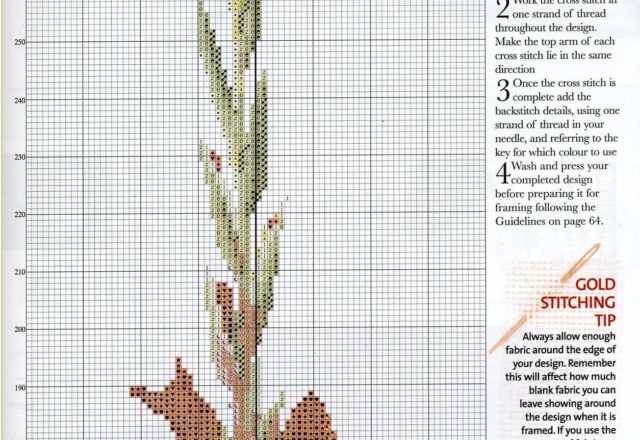 Gladioli flowers cross stitch pattern (1)