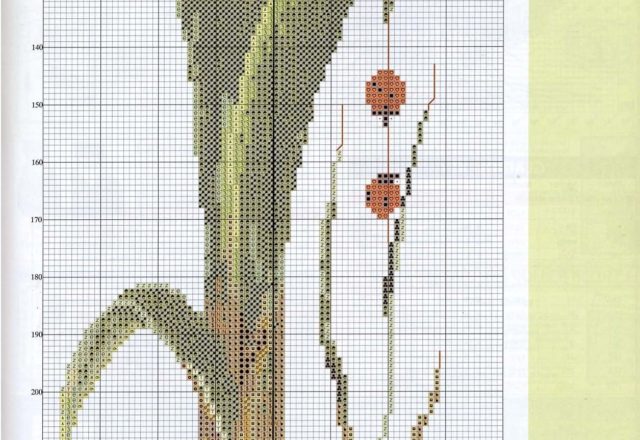 Gladioli flowers cross stitch pattern (4)