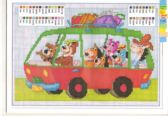 Hanna-Barbera cross stitch characters