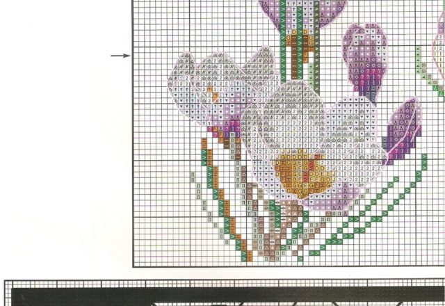 Picture of beautiful flower cross stitch pattern (7)