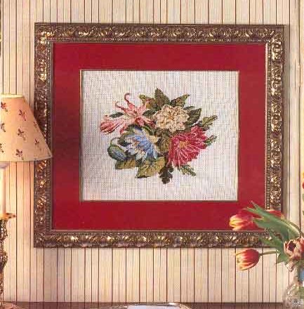 Picture of colorful and beautiful flowers cross stitch pattern (1)