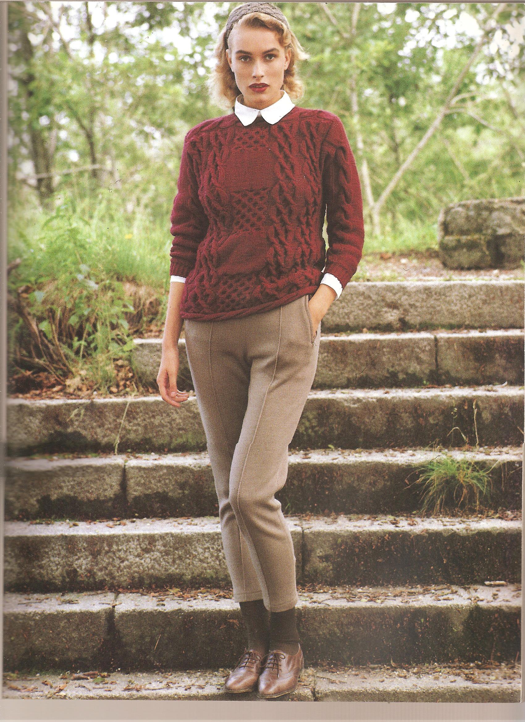 Pull bordeaux knitting pattern(3)