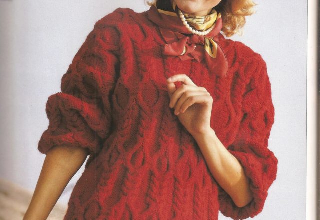 Red pull knitted knitting pattern (1)