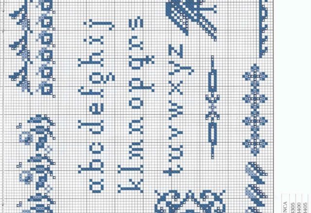 Sampler cross stitch blue (3)