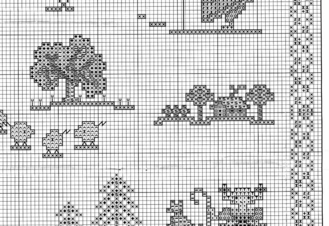 Sampler cross stitch for children countryside (3)