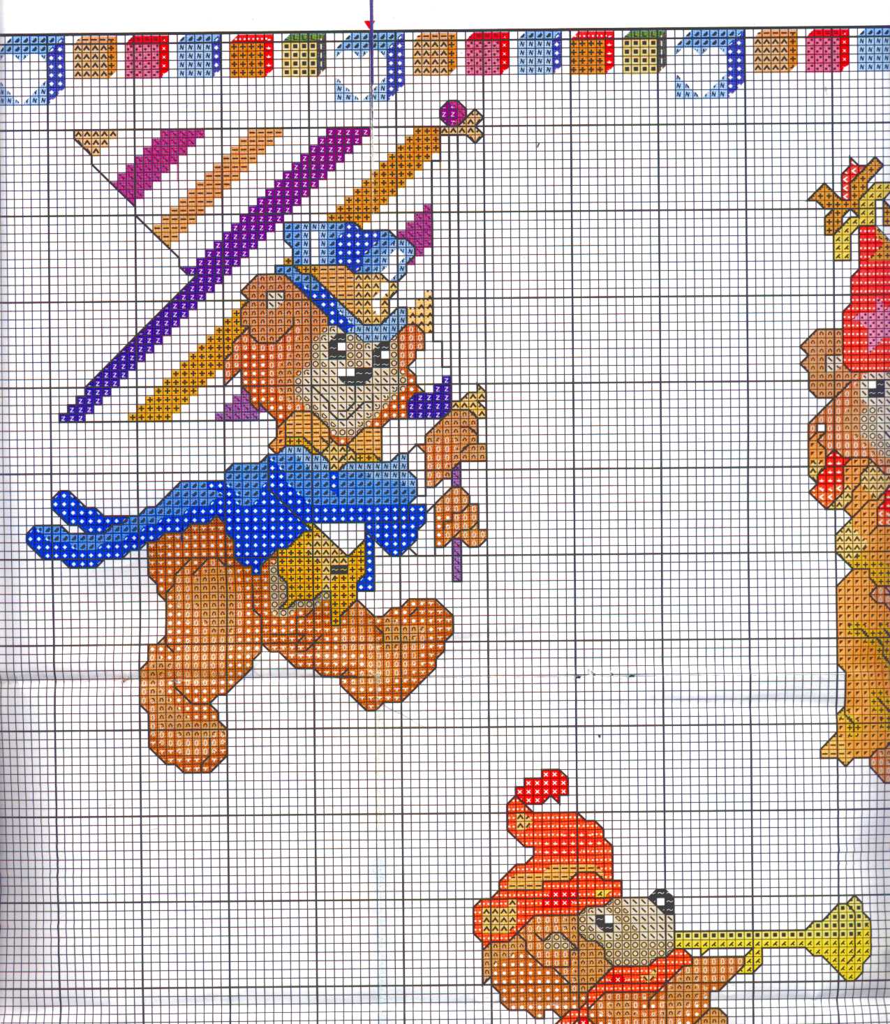 Sampler cross stitch with teddy bears circus (3)