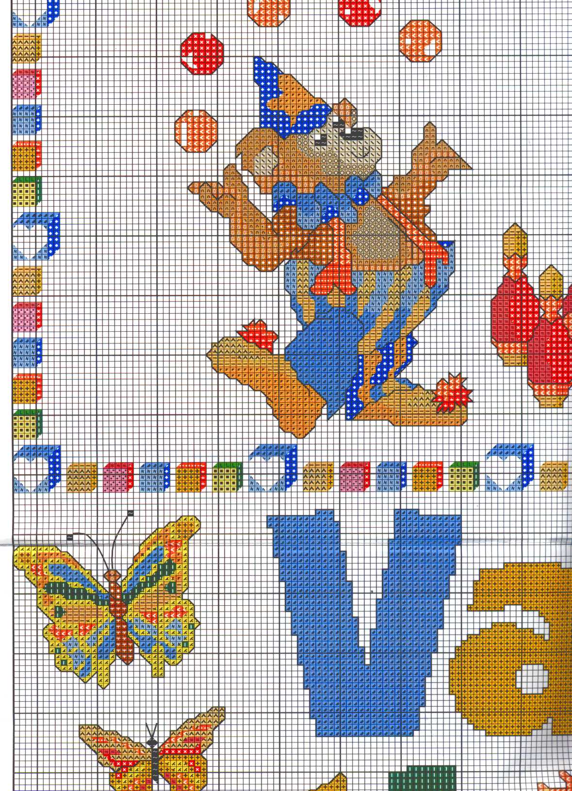 Sampler cross stitch with teddy bears circus (5)