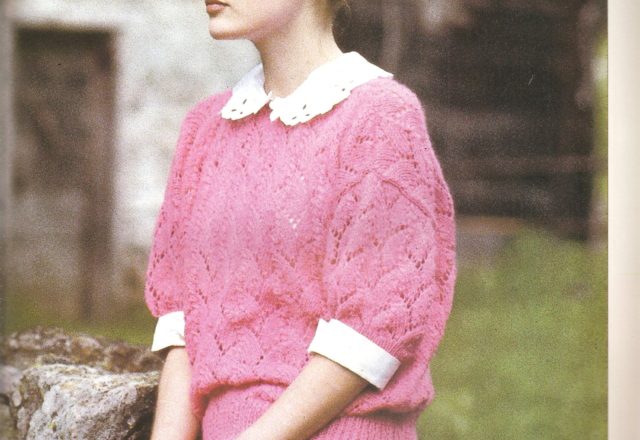 Short sleeve shirt for women knitting pattern (2)