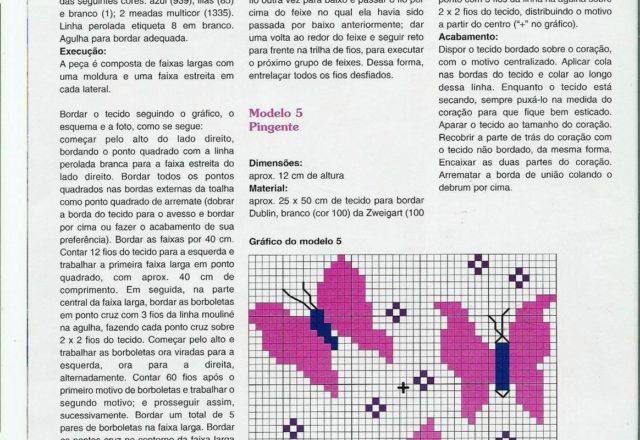 Small cross stitch patterns violet butterflies (1)