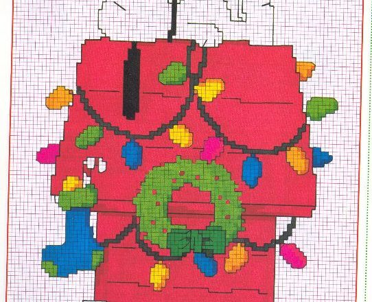 Snoopy Charlie Brown cross stitch pattern